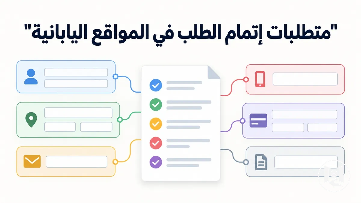 حقول ومتطلبات إتمام الطلب في موقع تسوق ياباني