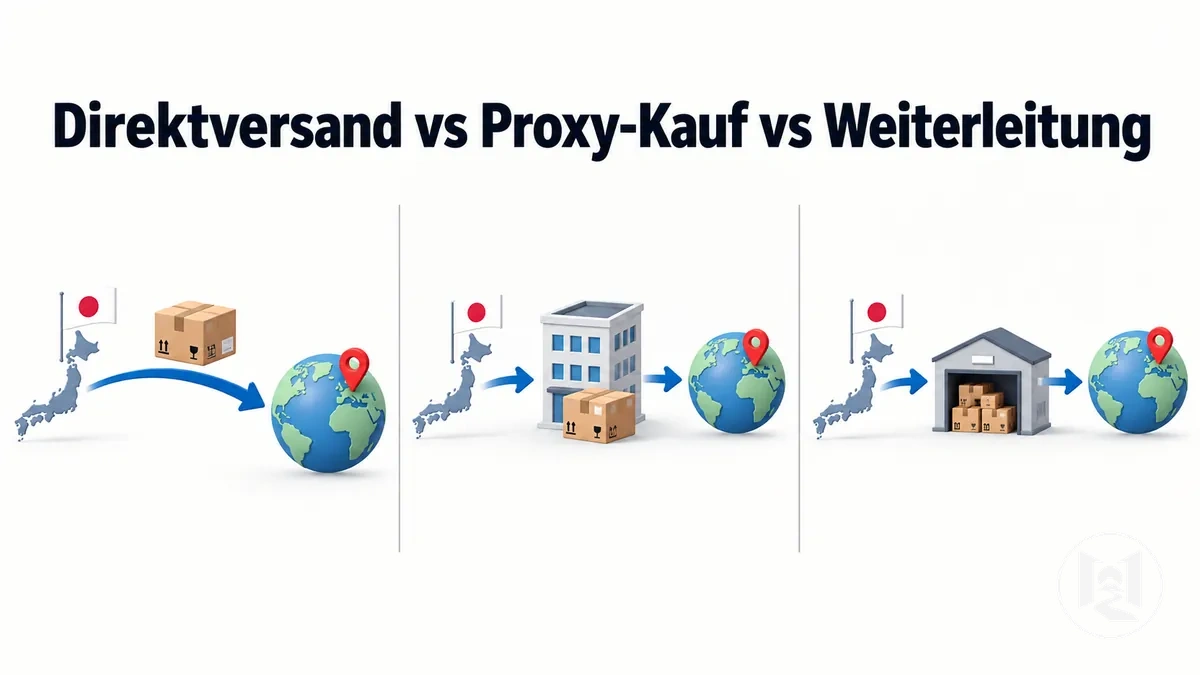 Vergleich von Direktversand, Proxy-Kauf und Paketweiterleitung aus Japan