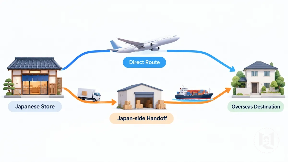Bestellwege von einer japanischen Website zu einem ausländischen Käufer