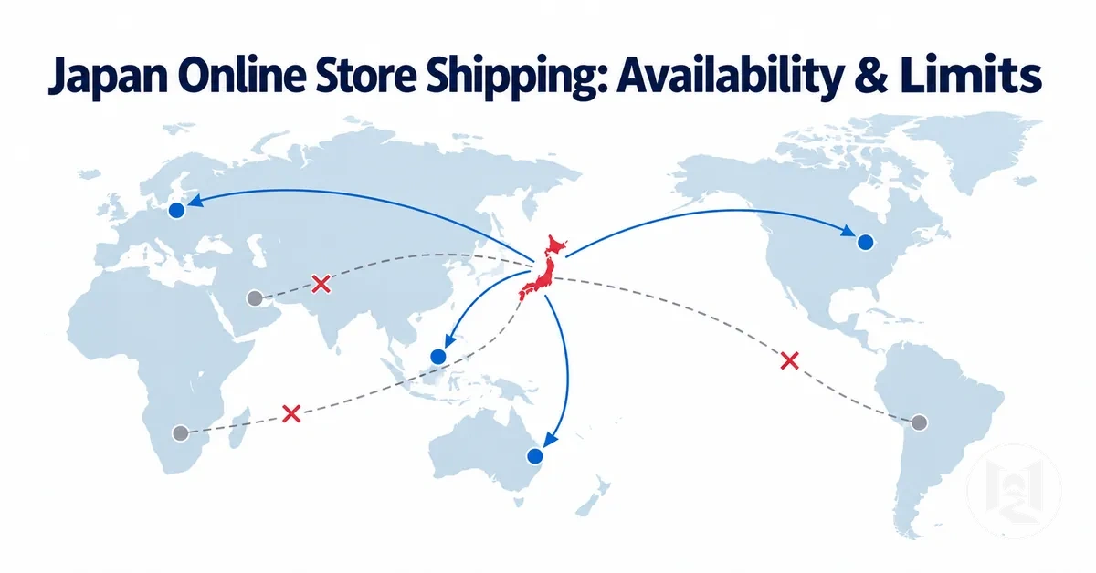 International shipping routes and limits for Japanese online stores