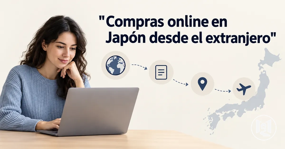 Comprador internacional siguiendo el proceso de compra online en Japón
