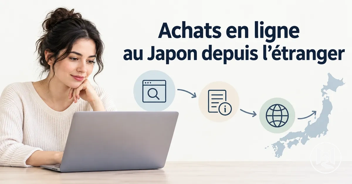 Acheteur international suivant le processus d'achat en ligne au Japon
