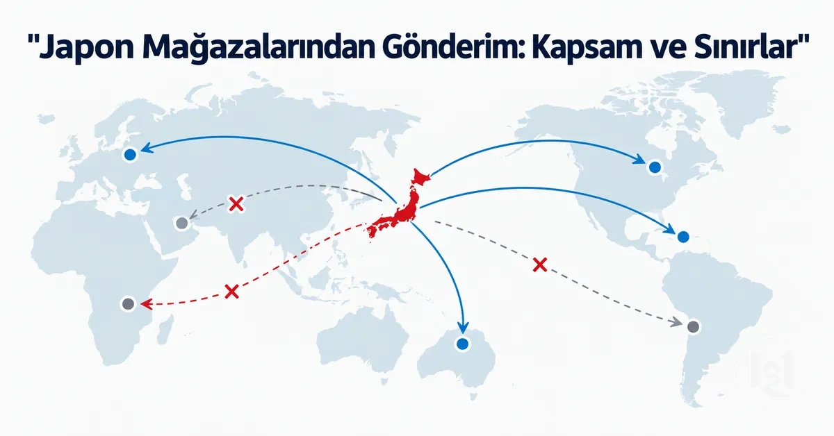 Japon online mağazalarından uluslararası gönderim rotaları ve sınırlamaları
